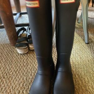 Dark blue hunter boots